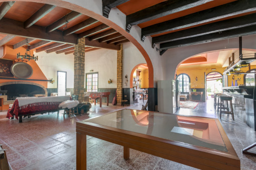 Spacious dining area