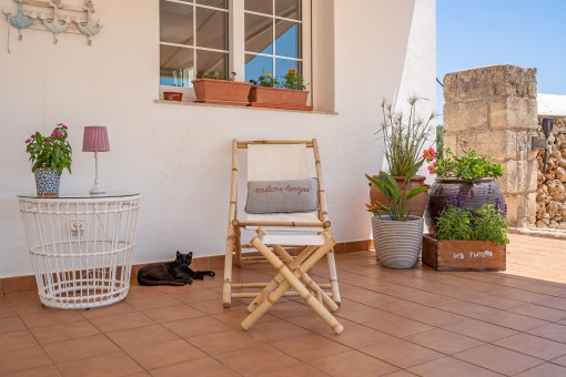 Idyllic terrace with shade