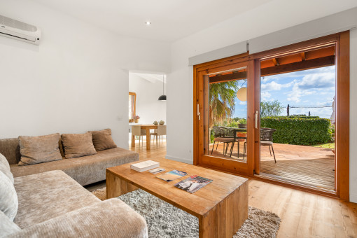 Modern living area with terrace