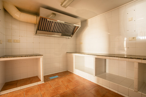 Rustic kitchen area